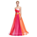 Grace Karin Ombre Chiffon Strapless Mulheres Vestido formal vestido de festa Long Evening Dress CL6069-2 #